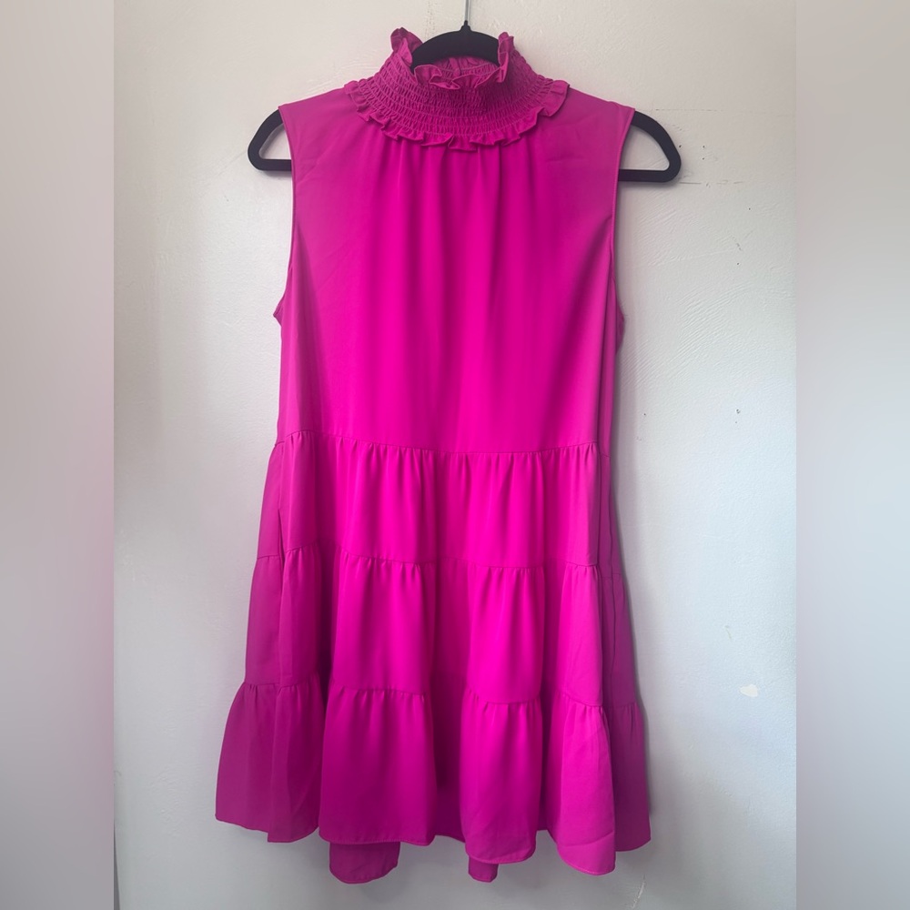Amanda Uprichard Nadia Dress in Hot Pink